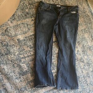 So Wear It Declare It Women's Boot Cut Jeans in Deep Blue